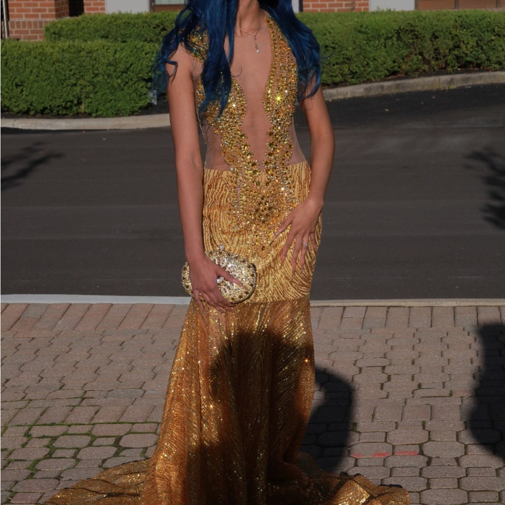 Gold Prom Gown from Alglist.com